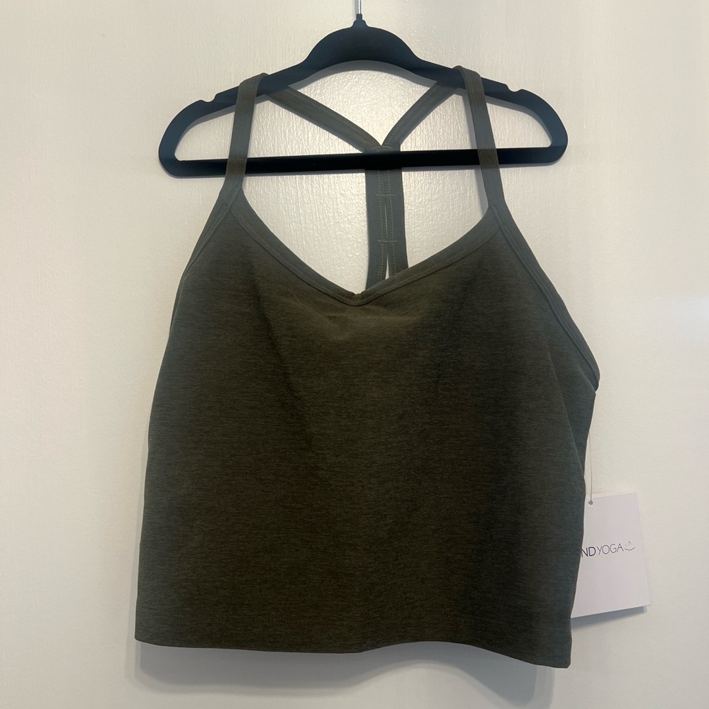 Beyond Yoga Army Green Tank Top